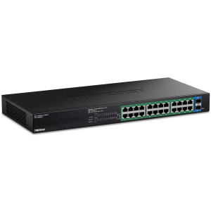 TRENDnet TPE-TG262ES 26-Port Managed Gigabit Ethernet PoE+ Switch, 2x Gigabit SFP ports, rack mountable